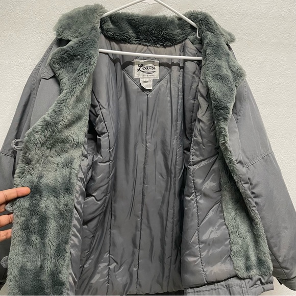 Vintage 1970s-80s Learsi Faux Fur Winter Puffer Jacket // L - Picture 7 of 10